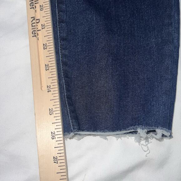 Everlane Jeans Women’s Size 31 Regular Blue Denim Mid Rise Slim Leg Raw Hem Pant - Picture 6 of 16